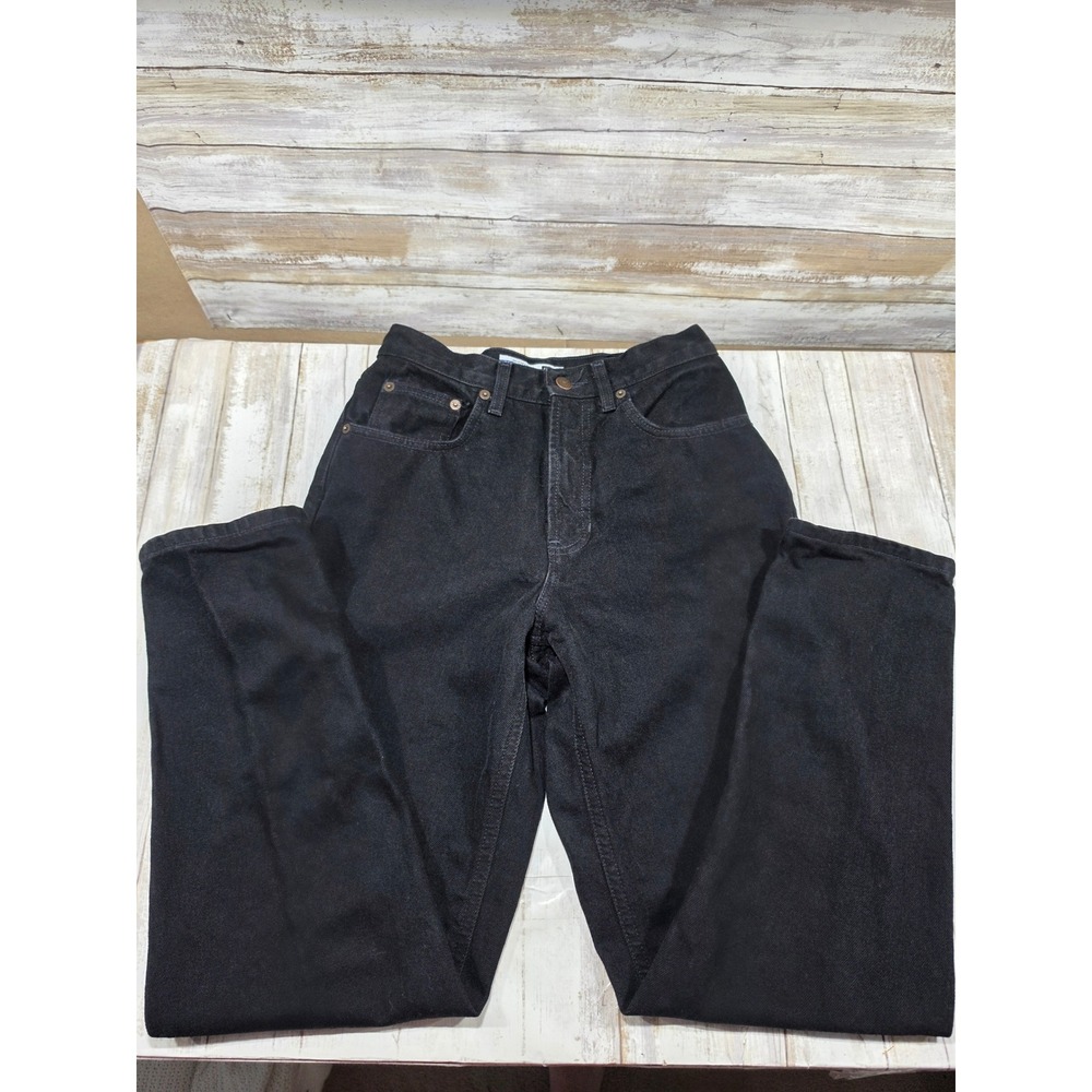 Vintage Gap Classic Fit Jeans Womens 7 Ankle Black High Rise Denim Made in USA